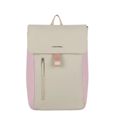 New Rebels Ceres Dothan Roze Beige 15L Rugtas met Flap Waterafstotend Laptop 15.6