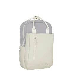New Rebels Ferron Miami Rugzak 9L Waterafstotende Laptop Rugtas 13 inch Schooltas en Werktas van PU Nylon Comfortabel Lila Beige