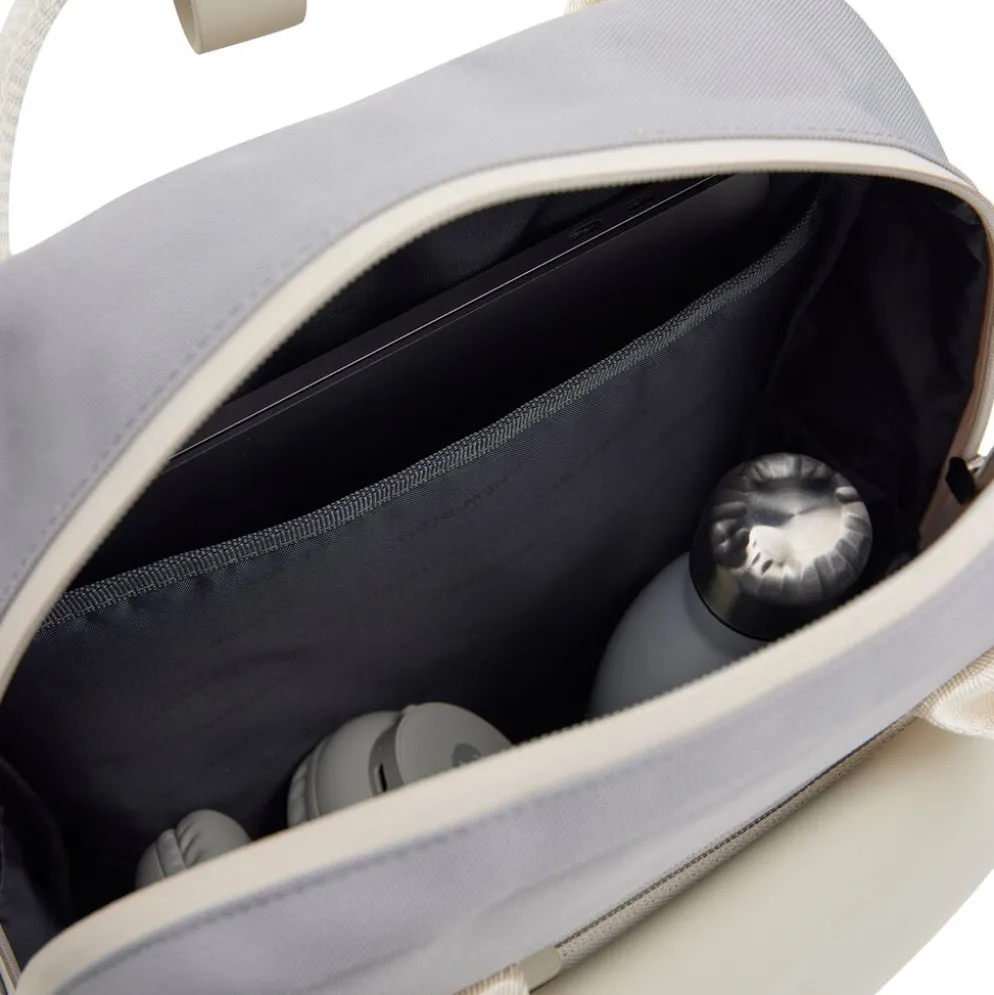 New Rebels Ferron Miami Rugzak 9L Waterafstotende Laptop Rugtas 13 inch Schooltas en Werktas van PU Nylon Comfortabel Lila Beige