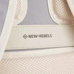 New Rebels Ferron Miami Rugzak 9L Waterafstotende Laptop Rugtas 13 inch Schooltas en Werktas van PU Nylon Comfortabel Lila Beige