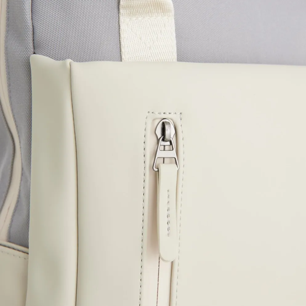 New Rebels Ferron Miami Rugzak 9L Waterafstotende Laptop Rugtas 13 inch Schooltas en Werktas van PU Nylon Comfortabel Lila Beige