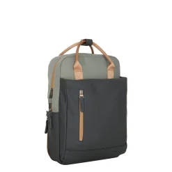 New Rebels Ferron Miami Rugzak 9L Waterafstotende Laptop Rugtas 13 inch Schooltas en Werktas van PU Nylon Comfortabel Antracite