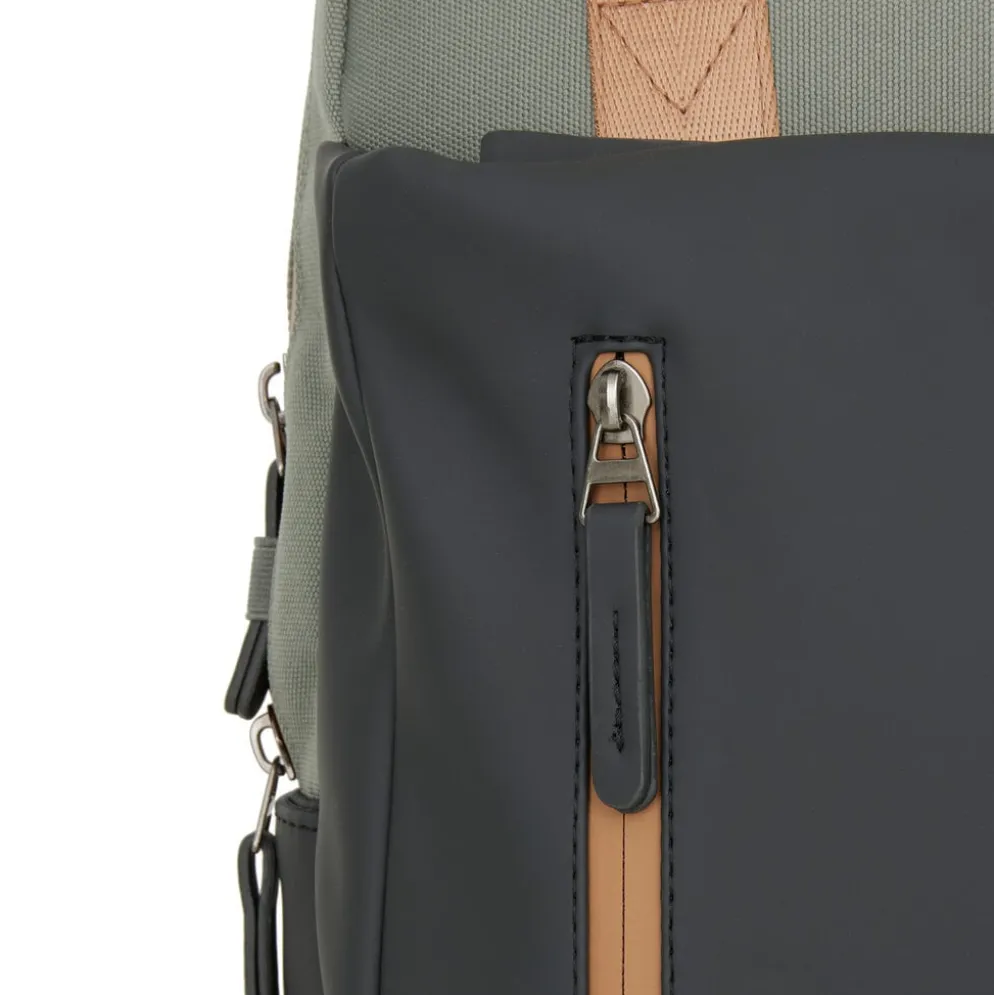 New Rebels Ferron Miami Rugzak 9L Waterafstotende Laptop Rugtas 13 inch Schooltas en Werktas van PU Nylon Comfortabel Antracite
