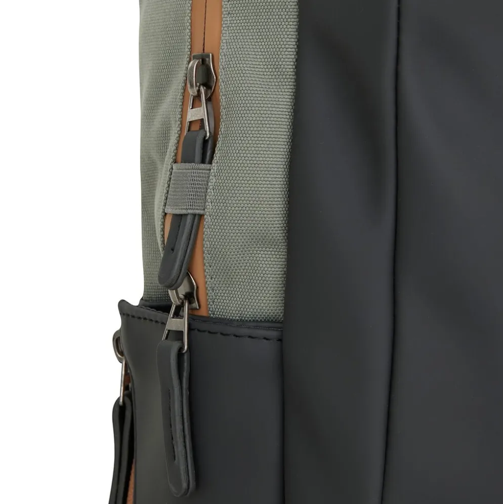 New Rebels Ferron Miami Rugzak 9L Waterafstotende Laptop Rugtas 13 inch Schooltas en Werktas van PU Nylon Comfortabel Antracite