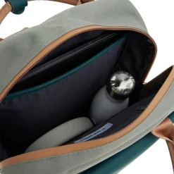 New Rebels Ferron Miami Rugzak 9L Waterafstotende Laptop Rugtas 13 inch Schooltas en Werktas van PU Nylon Comfortabel Petrol