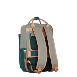 New Rebels Ferron Miami Rugzak 9L Waterafstotende Laptop Rugtas 13 inch Schooltas en Werktas van PU Nylon Comfortabel Petrol