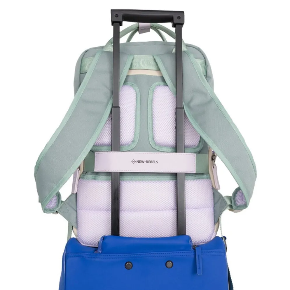 New Rebels Ferron Milwaukee 19 Liter Laptop Backpack – Water-Resistant PU, Suitable for 15.6″ Laptop, 19L, Lilac