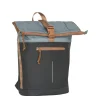 New Rebels Ferron New York Rolltop Rugzak 16L – Rolltop Werktas / Schooltas Laptop Rugtas Antraciet