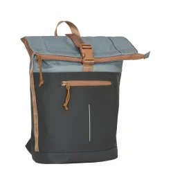 New Rebels Ferron New York Rolltop Rugzak 16L – Rolltop Werktas / Schooltas Laptop Rugtas Antraciet