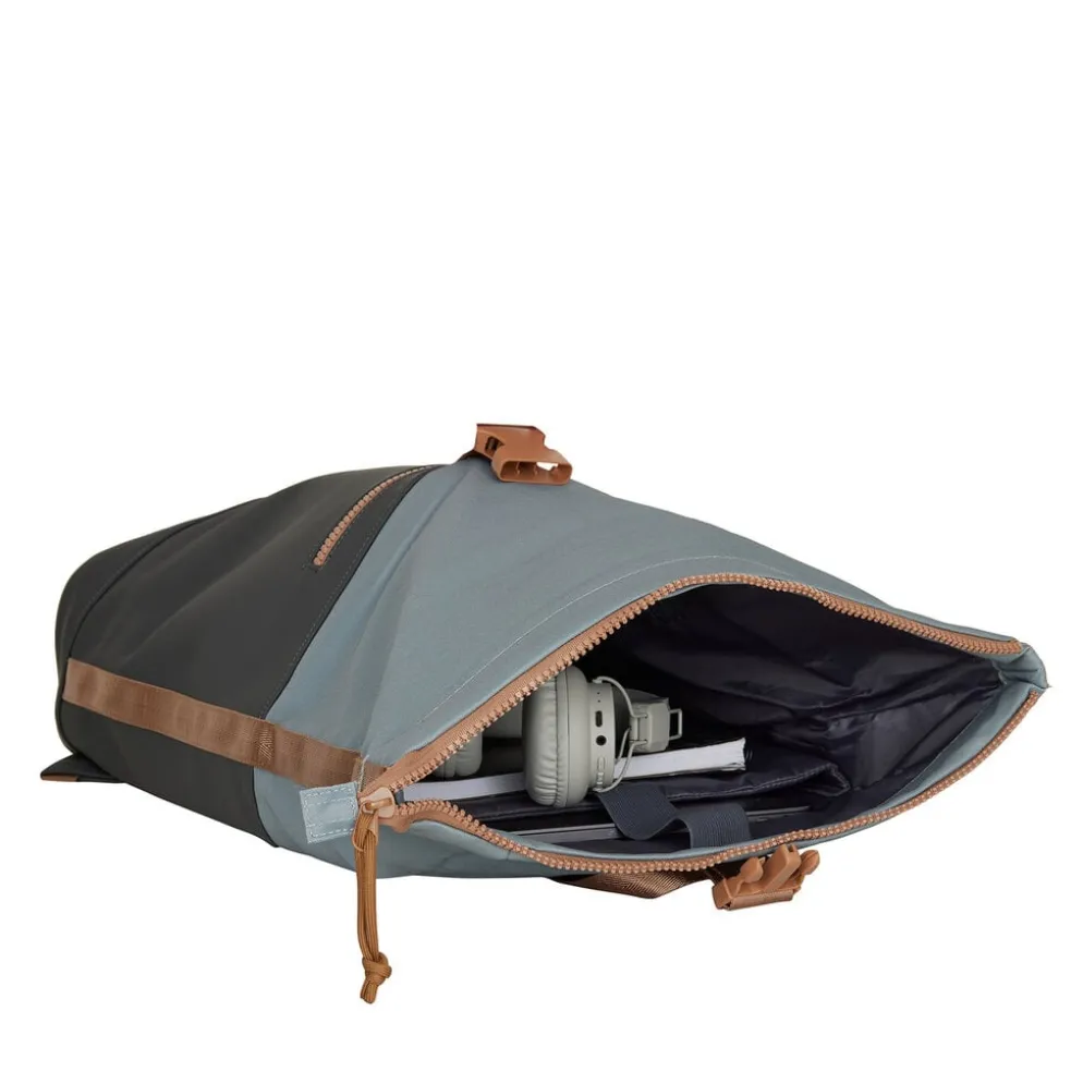 New Rebels Ferron New York Rolltop Rugzak 16L – Rolltop Werktas / Schooltas Laptop Rugtas Antraciet