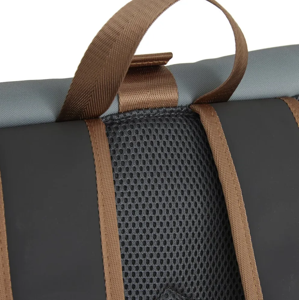 New Rebels Ferron New York Rolltop Rugzak 16L – Rolltop Werktas / Schooltas Laptop Rugtas Antraciet