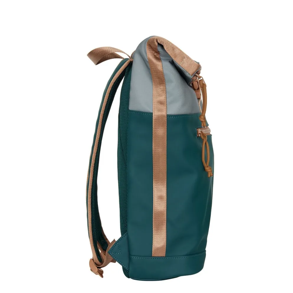 New Rebels Ferron New York Rolltop Rugzak 16L – Rolltop Werktas / Schooltas Laptop Rugtas Petrol