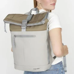 New Rebels Ferron New York Rolltop Rugzak 16L – Rolltop Werktas / Schooltas Laptop Rugtas Grijs