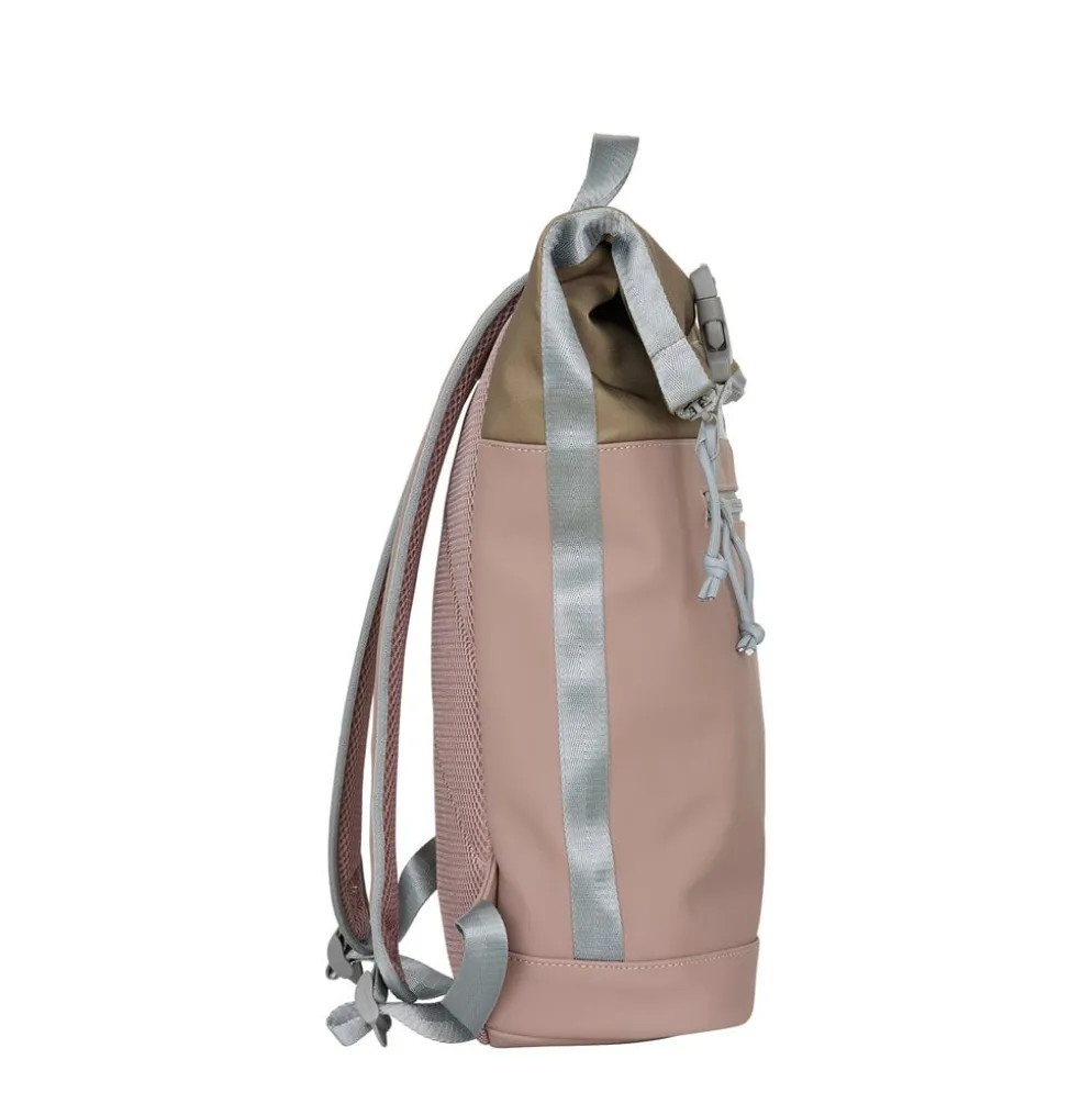 New Rebels Ferron New York Rolltop Rugzak 16L – Rolltop Werktas / Schooltas Laptop Rugtas Oud Roze