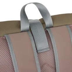 New Rebels Ferron New York Rolltop Rugzak 16L – Rolltop Werktas / Schooltas Laptop Rugtas Oud Roze