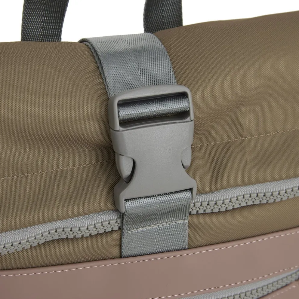 New Rebels Ferron New York Rolltop Rugzak 16L – Rolltop Werktas / Schooltas Laptop Rugtas Oud Roze