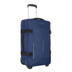 New Rebels Gassaway Trolley Medium Navy | Reiskoffer 52L | Lichtgewicht Koffer met Dubbele Wielen | 60x36x24 cm