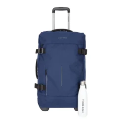 New Rebels Gassaway Trolley Medium Navy | Reiskoffer 52L | Lichtgewicht Koffer met Dubbele Wielen | 60x36x24 cm