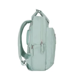 New Rebels Harper Miami Rugzak 9L Waterafstotende Laptop Rugtas 13 inch Schooltas en Werktas van PU Comfortabel Salie Green