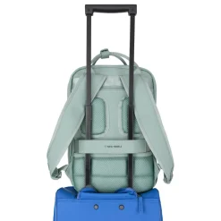 New Rebels Harper Miami Rugzak 9L Waterafstotende Laptop Rugtas 13 inch Schooltas en Werktas van PU Comfortabel Salie Green