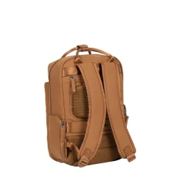 New Rebels Harper Miami Rugzak 9L Waterafstotende Laptop Rugtas 13 inch Schooltas en Werktas van PU Comfortabel Cognac