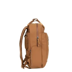 New Rebels Harper Miami Rugzak 9L Waterafstotende Laptop Rugtas 13 inch Schooltas en Werktas van PU Comfortabel Cognac