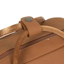 New Rebels Harper Miami Rugzak 9L Waterafstotende Laptop Rugtas 13 inch Schooltas en Werktas van PU Comfortabel Cognac