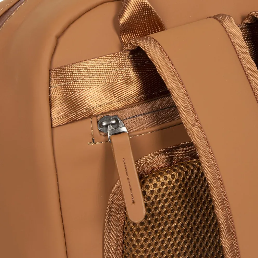 New Rebels Harper Miami Rugzak 9L Waterafstotende Laptop Rugtas 13 inch Schooltas en Werktas van PU Comfortabel Cognac