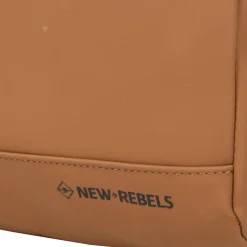 New Rebels Harper Miami Rugzak 9L Waterafstotende Laptop Rugtas 13 inch Schooltas en Werktas van PU Comfortabel Cognac