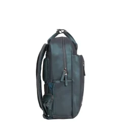 New Rebels Harper Miami Rugzak 9L Waterafstotende Laptop Rugtas 13 inch Schooltas en Werktas van PU Comfortabel Metalic Groen