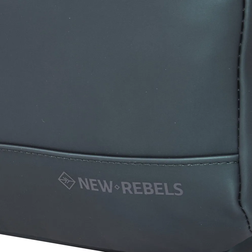 New Rebels Harper Miami Rugzak 9L Waterafstotende Laptop Rugtas 13 inch Schooltas en Werktas van PU Comfortabel Metalic Groen