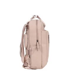 New Rebels Harper Miami Rugzak 9L Waterafstotende Laptop Rugtas 13 inch Schooltas en Werktas van PU Comfortabel Oudroze