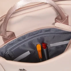 New Rebels Harper Miami Rugzak 9L Waterafstotende Laptop Rugtas 13 inch Schooltas en Werktas van PU Comfortabel Oudroze