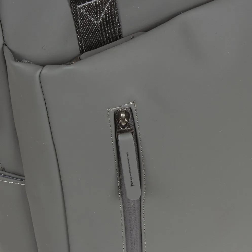 New Rebels Harper Miami Rugzak 9L Waterafstotende Laptop Rugtas 13 inch Schooltas en Werktas van PU Comfortabel Antraciet