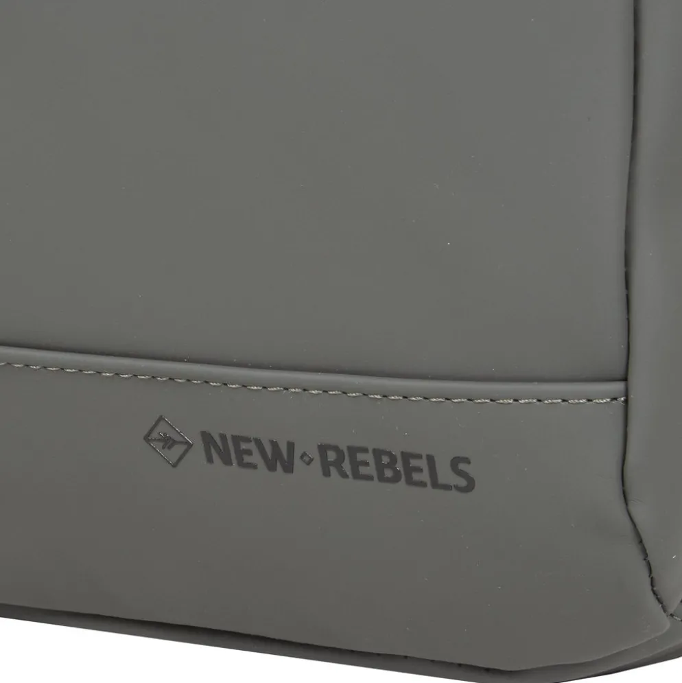 New Rebels Harper Miami Rugzak 9L Waterafstotende Laptop Rugtas 13 inch Schooltas en Werktas van PU Comfortabel Antraciet