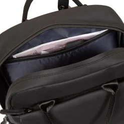 New Rebels Harper Miami Rugzak 9L Waterafstotende Laptop Rugtas 13 inch Schooltas en Werktas van PU Comfortabel Zwart