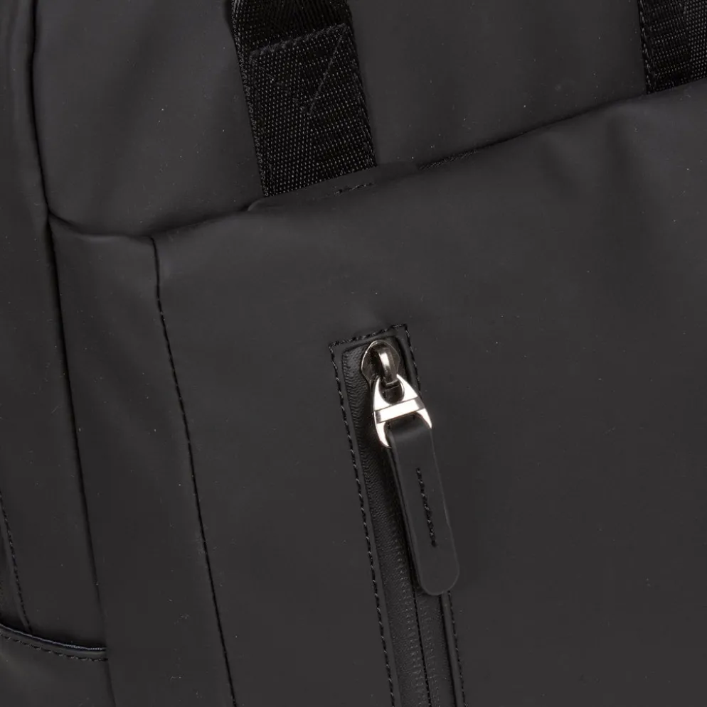New Rebels Harper Miami Rugzak 9L Waterafstotende Laptop Rugtas 13 inch Schooltas en Werktas van PU Comfortabel Zwart