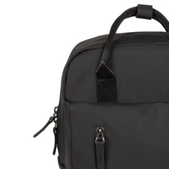 New Rebels Harper Miami Rugzak 9L Waterafstotende Laptop Rugtas 13 inch Schooltas en Werktas van PU Comfortabel Zwart
