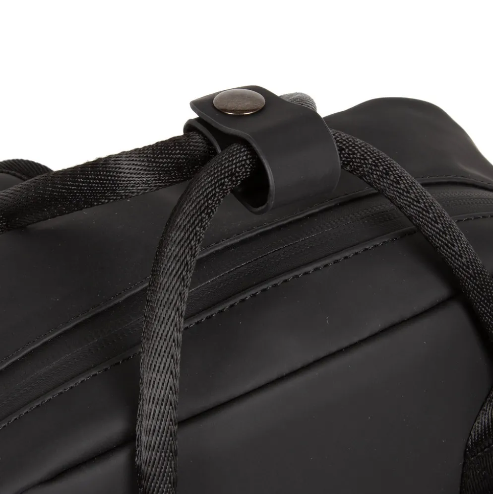 New Rebels Harper Miami Rugzak 9L Waterafstotende Laptop Rugtas 13 inch Schooltas en Werktas van PU Comfortabel Zwart