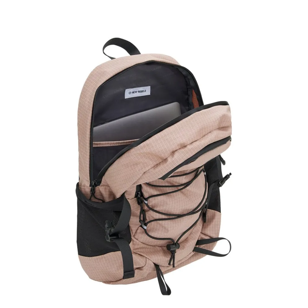 New Rebels Hugo Brentwood Waterdichte Lichte Rugzak Hiking Rugtas van 11 Liter Oud Roze
