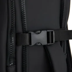 New Rebels Jessi Easton Underseater Rugzak 17L Waterafstotend PU Handbagage 40x30x20 Airline Tas 15.6 inch Laptopvak Zwart