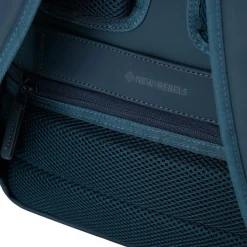 New Rebels Jessi Easton Underseater Rugzak 17L Waterafstotend PU Handbagage 40x30x20 Airline Tas 15.6 inch Laptopvak Navy