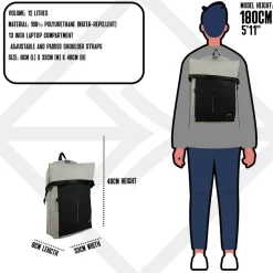 New Rebels Julan Eugene Rugzak 12L Licht grijs Waterafstotend
