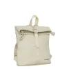 New Rebels Los Angeles Rolltop Backpack Mini  7L Waterafstotende Rugzak van PU Beige