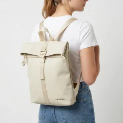 New Rebels Los Angeles Rolltop Backpack Mini  7L Waterafstotende Rugzak van PU Beige