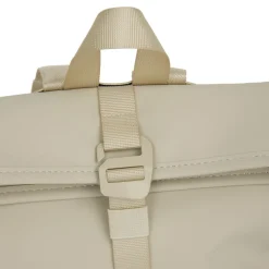New Rebels Los Angeles Rolltop Backpack Mini  7L Waterafstotende Rugzak van PU Beige