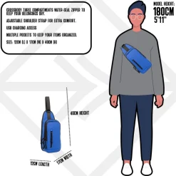 New Rebels Mart - Fargo Crossbody Tas Kobaltblauw