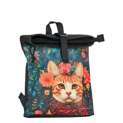 New Rebels Mart Art - Los Angeles Catface Rolltop Rugzak Mini
