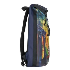 New Rebels Mart Art - New York Cafe at Night Rolltop Rugzak 21L