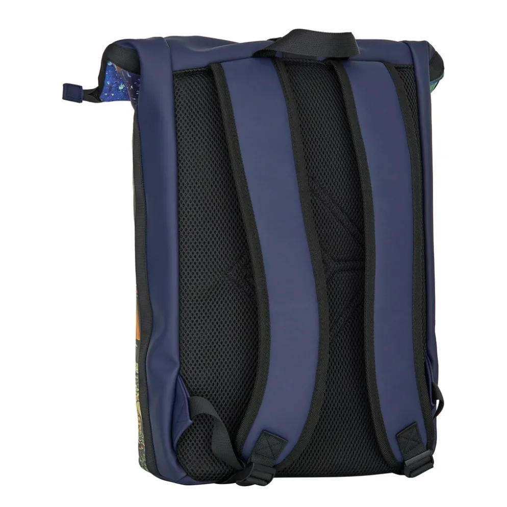 New Rebels Mart Art - New York Cafe at Night Rolltop Rugzak 21L